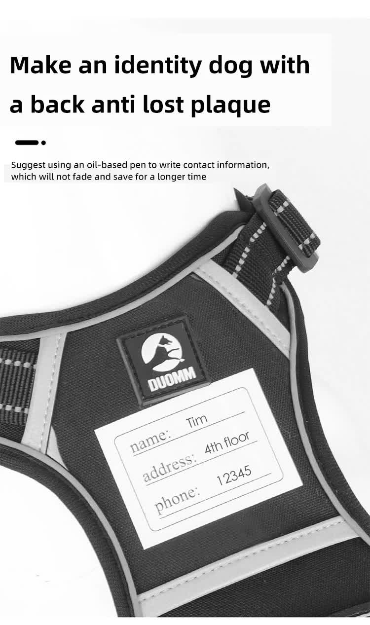 Size S Red Reflective No-Pull Dog Harness - Adjustable & Durable for Large Breeds, Anti-Escape Design