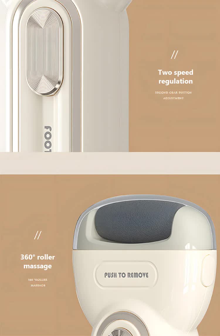 Black Electric Foot Grinder with USB Charging - Dual-Speed Callus Remover for Smooth, Exfoliated Feet