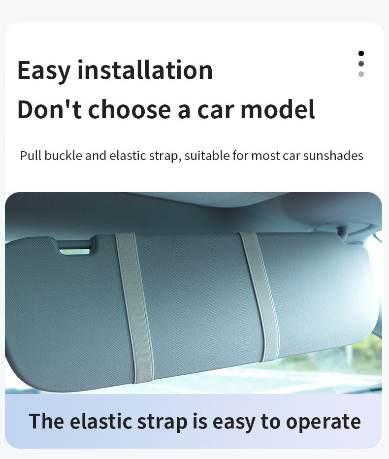 White Single button Car Sun Visor Makeup Mirror with LED Light - Tri-Color, Touch Control