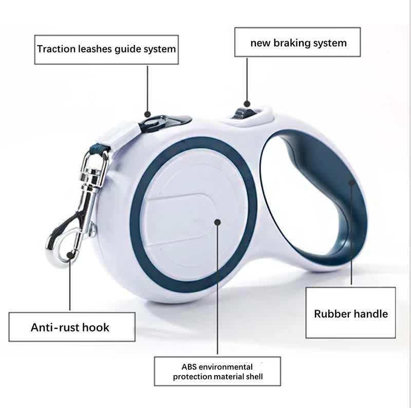 Coffee 3M Pet Leash Retractable - Tangle-Free, Extendable Pet Leash for Walking