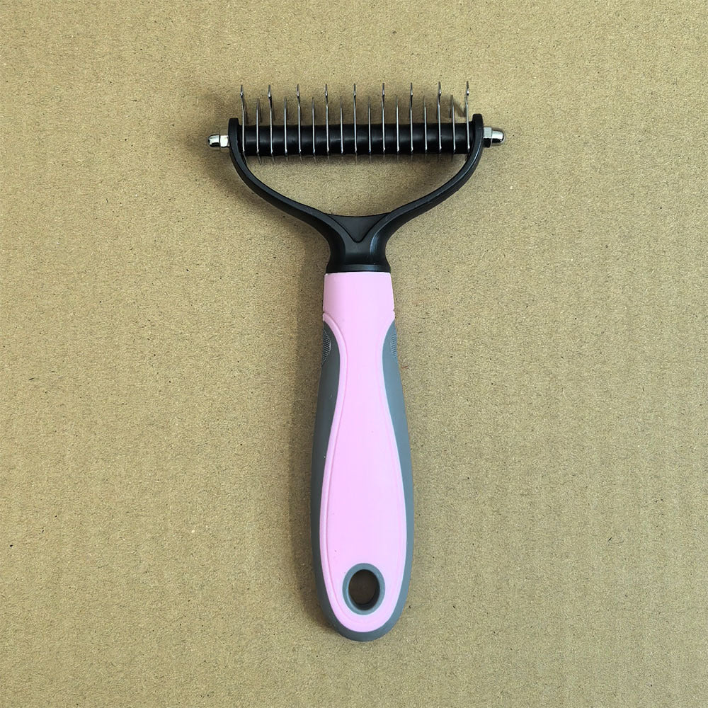 Pink 8-Piece Pet Grooming Tool Set - Brushes, Nail Clippers & More