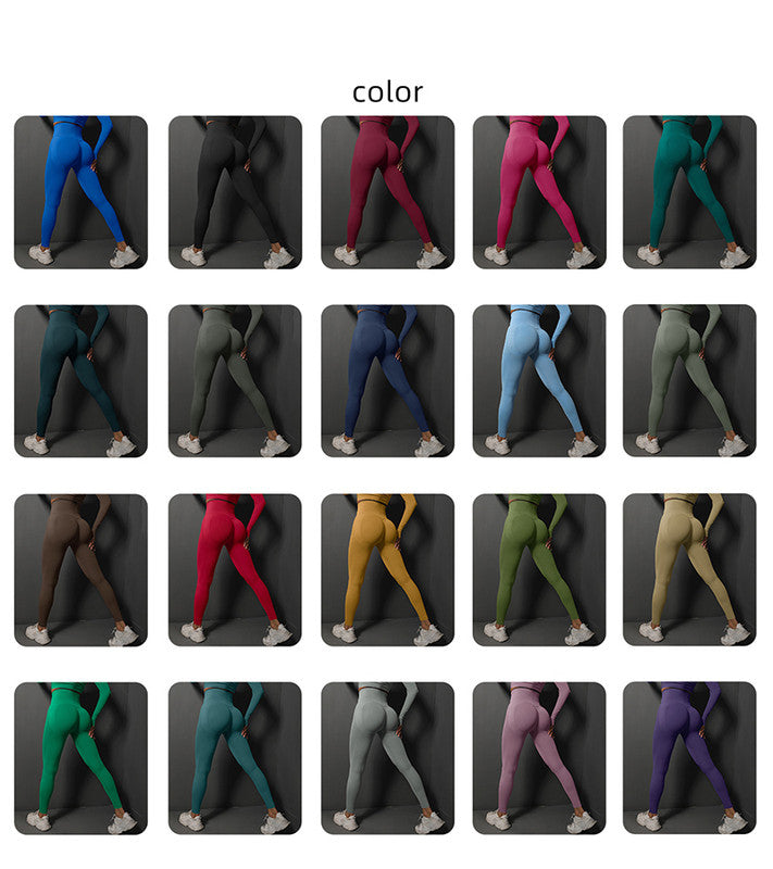 Size M Navy Blue Seamless High-Waisted Yoga Pants for Women - Lift Workout Leggings for Running, Gym, and Fitness