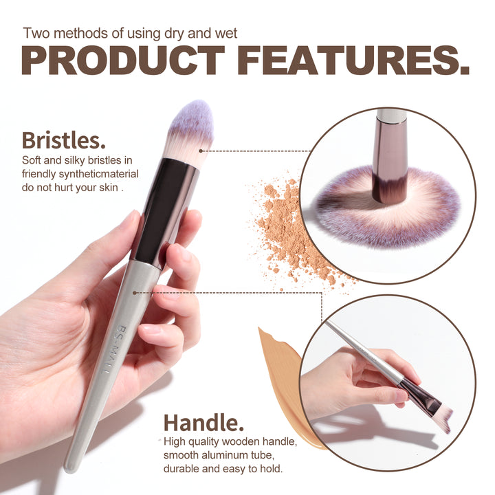 Pink 18-Piece Makeup Brush Set - Professional Synthetic Fiber Brushes with Wooden Handles for Flawless Beauty