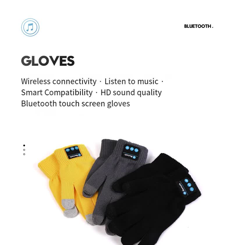 Grey Bluetooth Touchscreen Winter Gloves - Warm, Thickened, and Hands-Free for Calls and Music, Perfect for Cycling