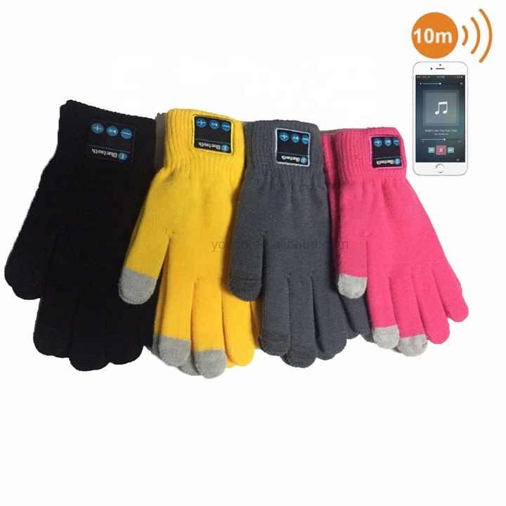 Pink Bluetooth Touchscreen Winter Gloves - Warm, Thickened, and Hands-Free for Calls and Music, Perfect for Cycling
