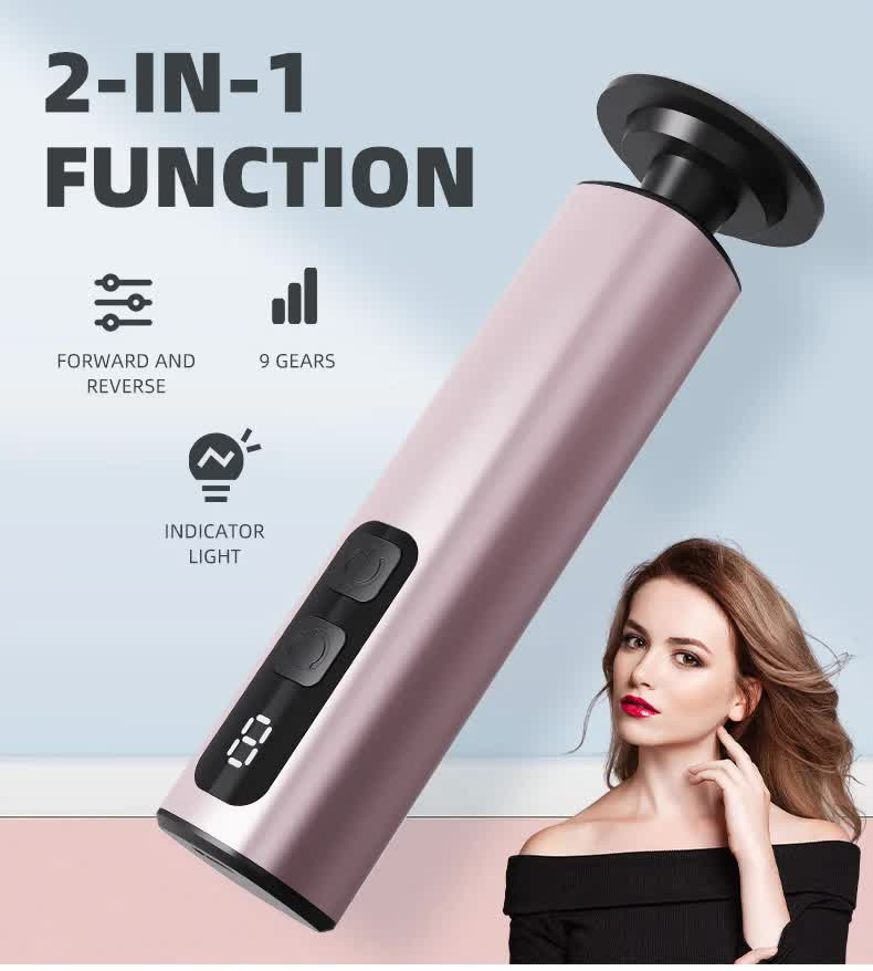 Rose Glod Rechargeable Electric Foot File with 9 Speed Settings - Callus Remover for Smooth Feet