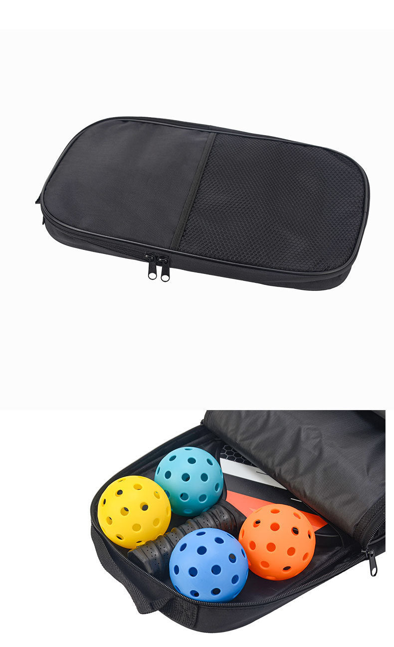 Blue Fiberglass Pickleball Paddle Set - 2 Minimalist Paddles, 4 Balls, and Carry Bag for Outdoor Play