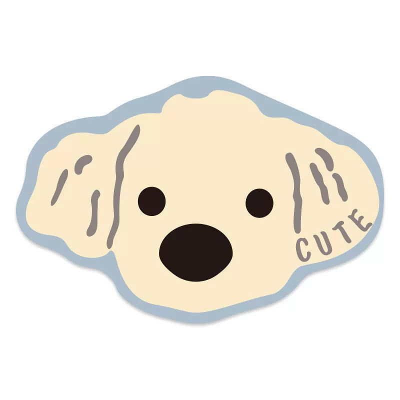 2 Pcs Style 5 Beige Puppy pattern Cartoon Pet Feeding Mat for Cats & Dogs - Absorbent Diatom Mud Splash-Proof Mat, Easy to Clean