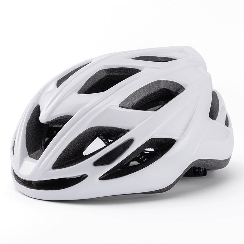 White Lightweight Adult Bicycle Helmet - Adjustable Fit Road & Mountain Bike Safety Headgear (57-62cm)