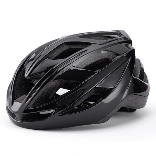 Black Lightweight Adult Bicycle Helmet - Adjustable Fit Road & Mountain Bike Safety Headgear (57-62cm)