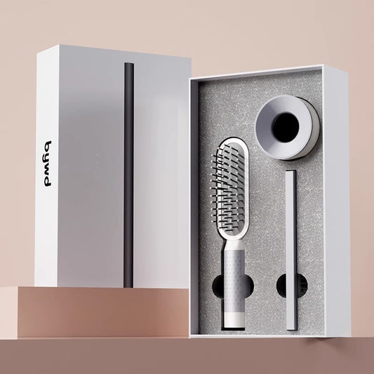 White 3-piece Set Women's Air Cushion Comb for Long Hair Anti-Static Detangling Massage Scalp Comb Portable Fluffy Styling Brush