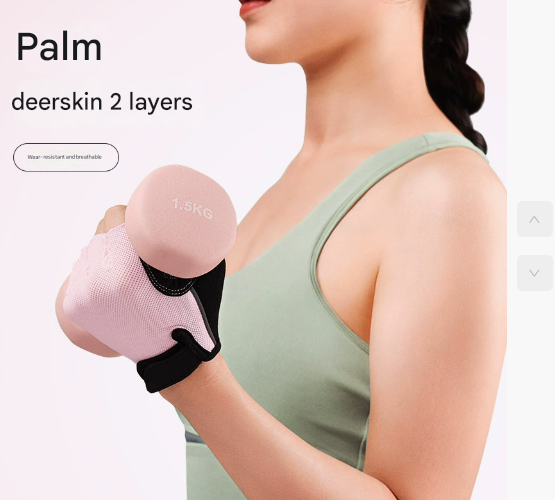 M Pink Women's Summer Cycling Gloves - Breathable Half-Finger Non-Slip Fitness Training Gloves for Weightlifting