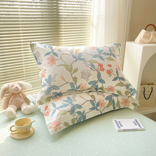 Springtime Is In Full Swing 100% Cotton Pillowcase Set (Pack of 2) - Breathable Standard Size 48x74cm Pure Cotton Pillow Covers