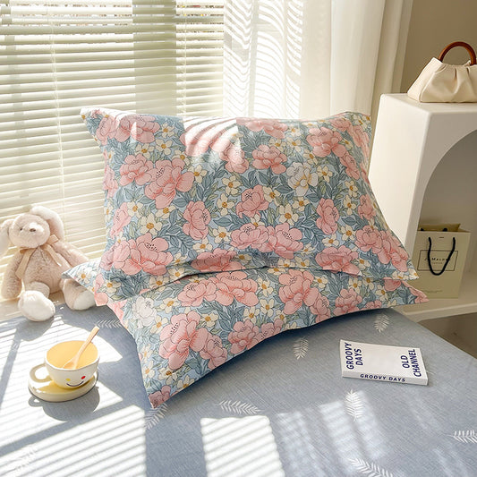 Beautiful Woman 100% Cotton Pillowcase Set (Pack of 2) - Breathable Standard Size 48x74cm Pure Cotton Pillow Covers