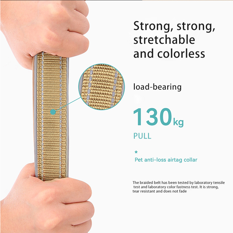 L Blue-green Secure Nylon Dog Collar with Built-in Apple AirTag (not included) Holder Case - Pet Tracker Accessory