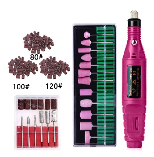 Regular Set With Ceramic Grinding Pin + Sanding Ring Portable Electric Nail Drill Kit - USB Manicure Pedicure Polishing & Shaping Tool Set