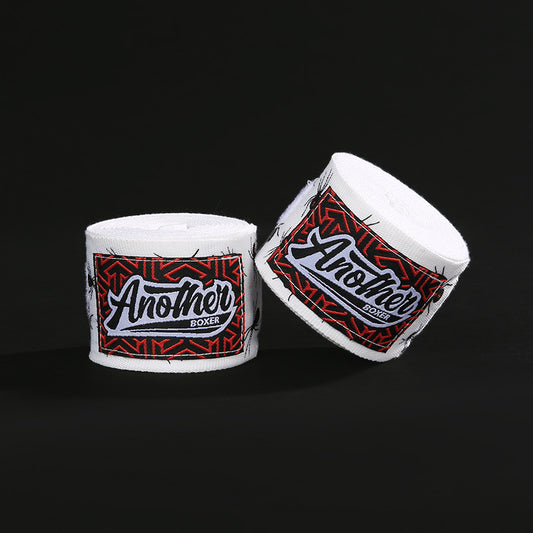 White Spider Pro Grade 5m Boxing Hand Wraps - Printed Elastic Bandages for Training & Combat Sports (1 Pair)