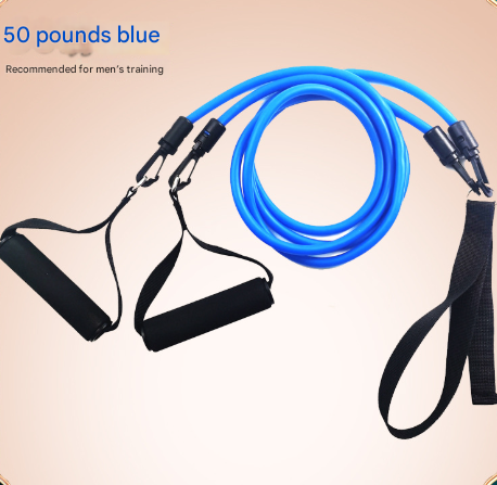 Blue Handle Model [Training Strength] [50lbs] Swim Resistance Band Trainer - Dry-Land Arm Strength & Stroke Exercise Cords