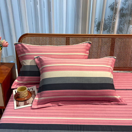 Comfortable cotton pillowcase, double-sided warm design, breathable and skin-friendly - Pink