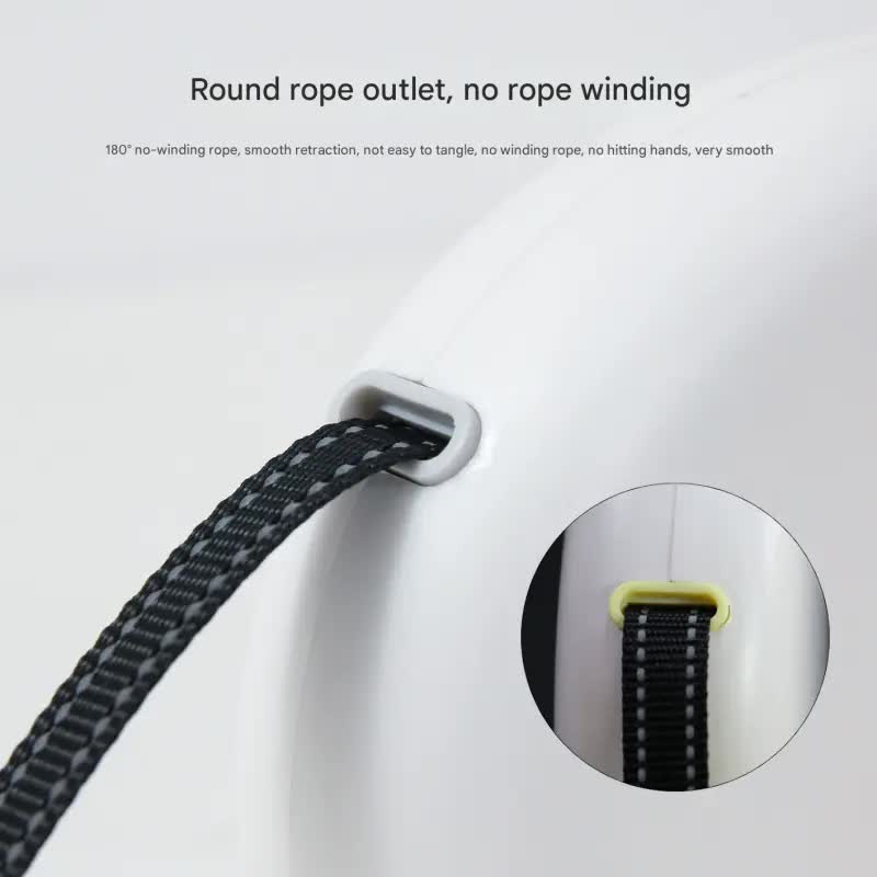 Retractable Dog Leash - Reflective Pet Lead with 3m Extension, One-Button Control(Gray)