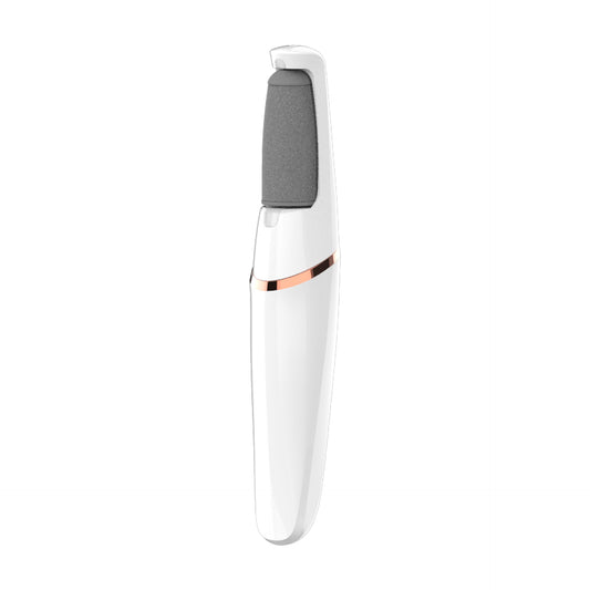 Rechargeable Electric Foot File - Waterproof Callus Remover with Interchangeable Heads(white)