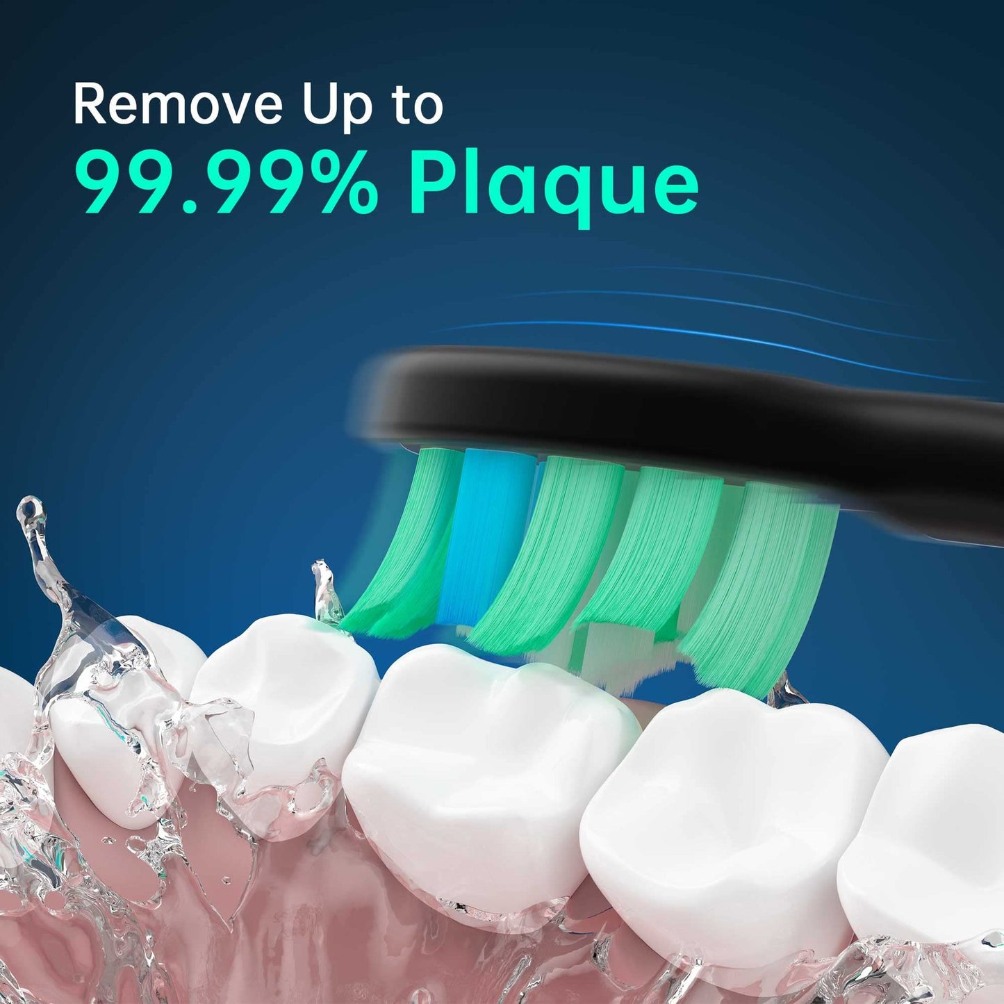 Advanced Electric Toothbrush with 5 Modes and 8 Brush Heads(Black)