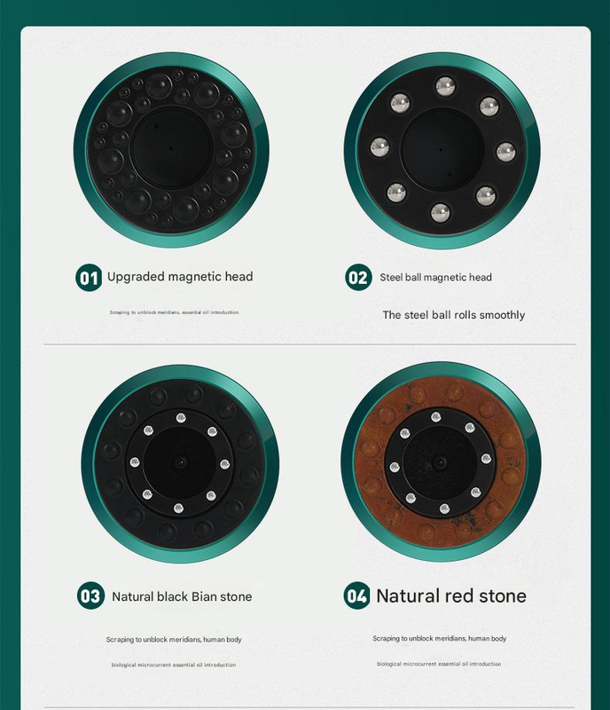 Rechargeable 6-Level Electric Cupping & Gua Sha Massager with LED Display & Magnetic Therapy Head(white)