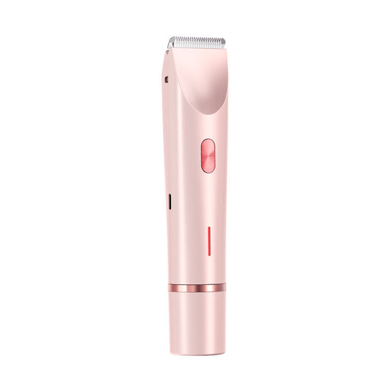 2-in-1 Ladies Electric Shaver & Trimmer - IPX7 Waterproof, USB-C Rechargeable, Dual Head Design(pink)