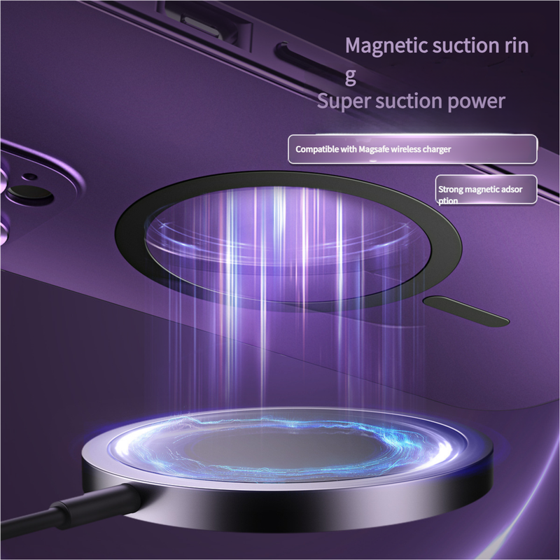 Innovative Detachable Backplate Case for iPhone 14 Pro Max with Strong MagSafe Compatibility(Blue)