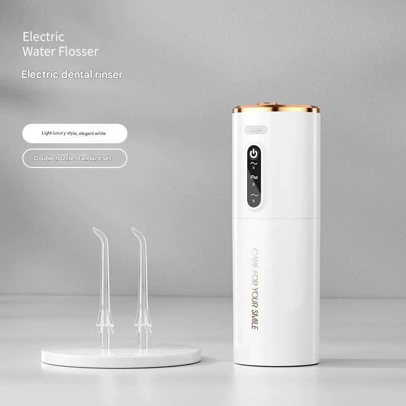 Portable Electric Water Flosser - USB-C Rechargeable, Multiple Modes, Gingival Protection(White)