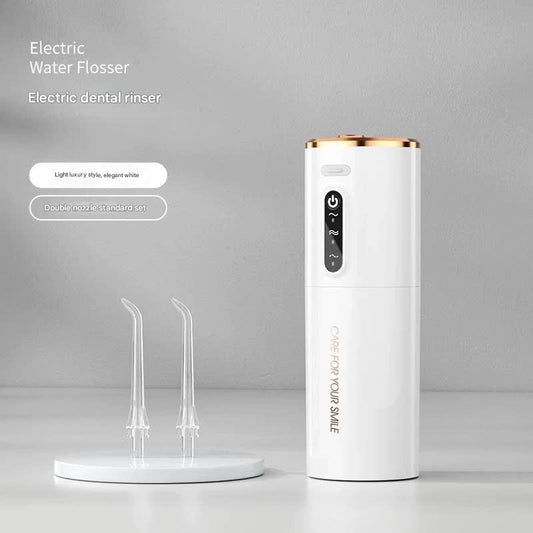 Portable Electric Water Flosser - USB-C Rechargeable, Multiple Modes, Gingival Protection(White)