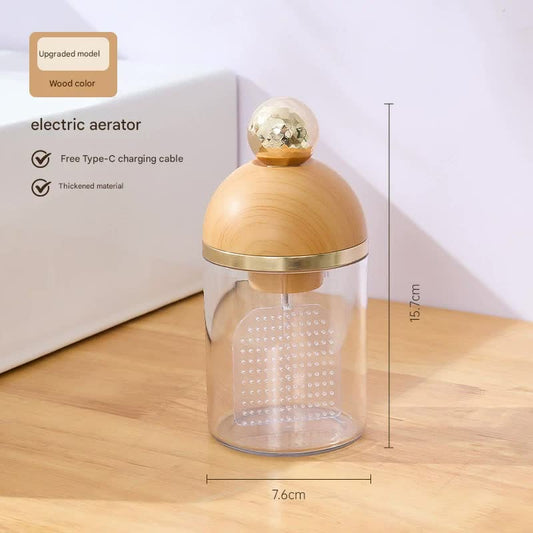 Electric Foaming Cleanser Maker - Rechargeable, Dense Foam for Deep Cleansing(Log+Light Gold)