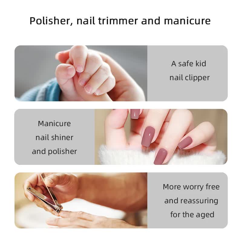 Purple Multi-Function Electric Nail File - Built-in Storage Space, LED Light, Quiet Operation