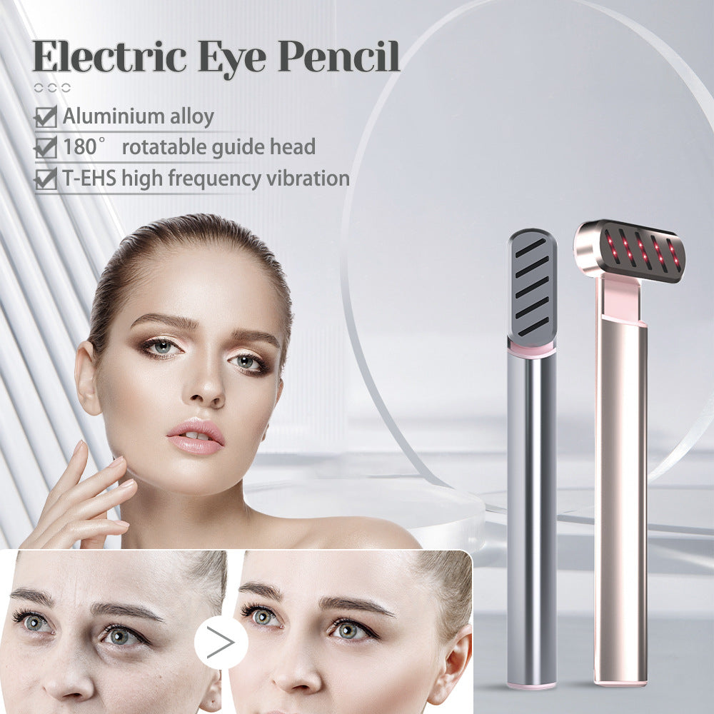 Rose Gold Anti-Aging Eye Care Device - 42°C Heat, Red Light, High-Frequency Vibration