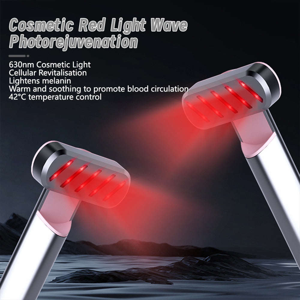 Rose Gold Anti-Aging Eye Care Device - 42°C Heat, Red Light, High-Frequency Vibration