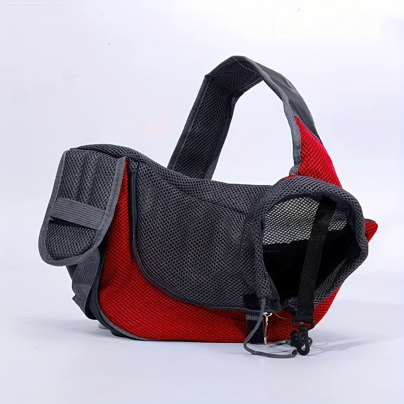 Red Portable Oxford Fabric Pet Carrier for Cats and Puppies (Size L)