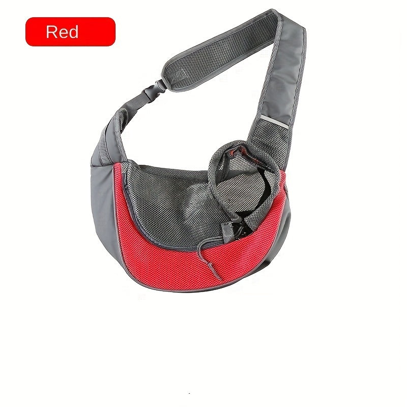 Red Portable Oxford Fabric Pet Carrier for Cats and Puppies (Size L)