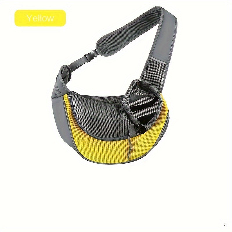 Yellow Portable Oxford Fabric Pet Carrier for Cats and Puppies (Size L)