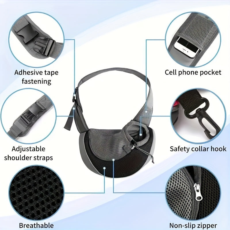 Purple Portable Oxford Fabric Pet Carrier for Cats and Puppies (Size L)