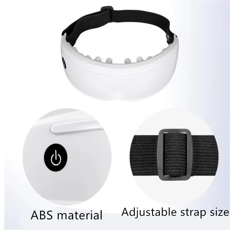 White Touch-Control Rechargeable Heated  Eye Massager for Daily Use