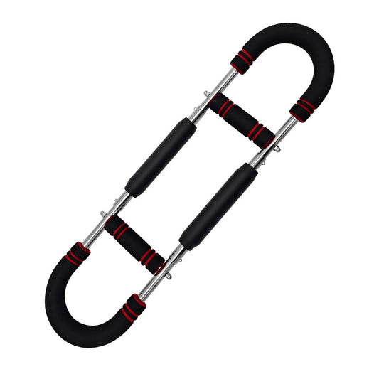 Red Black Adjustable U-Shaped Arm Exerciser - For Home Fitness Strength Training (30kg)