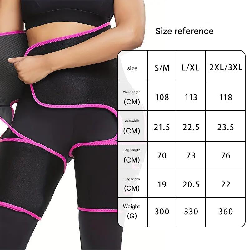 Pink Women's 3-in-1 Body Shaper: Waist Cincher, Thigh Slimmer, Glute Lifter - Workout Gear (Size : S/M)