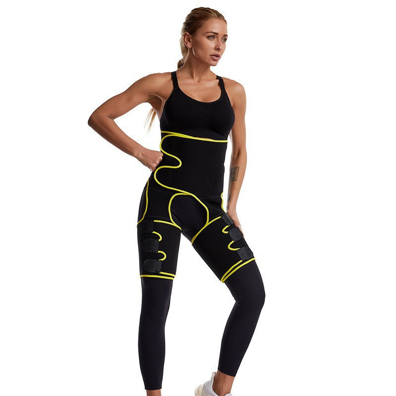 Yellow Women's 3-in-1 Body Shaper: Waist Cincher, Thigh Slimmer, Glute Lifter - Workout Gear (Size : L/XL)