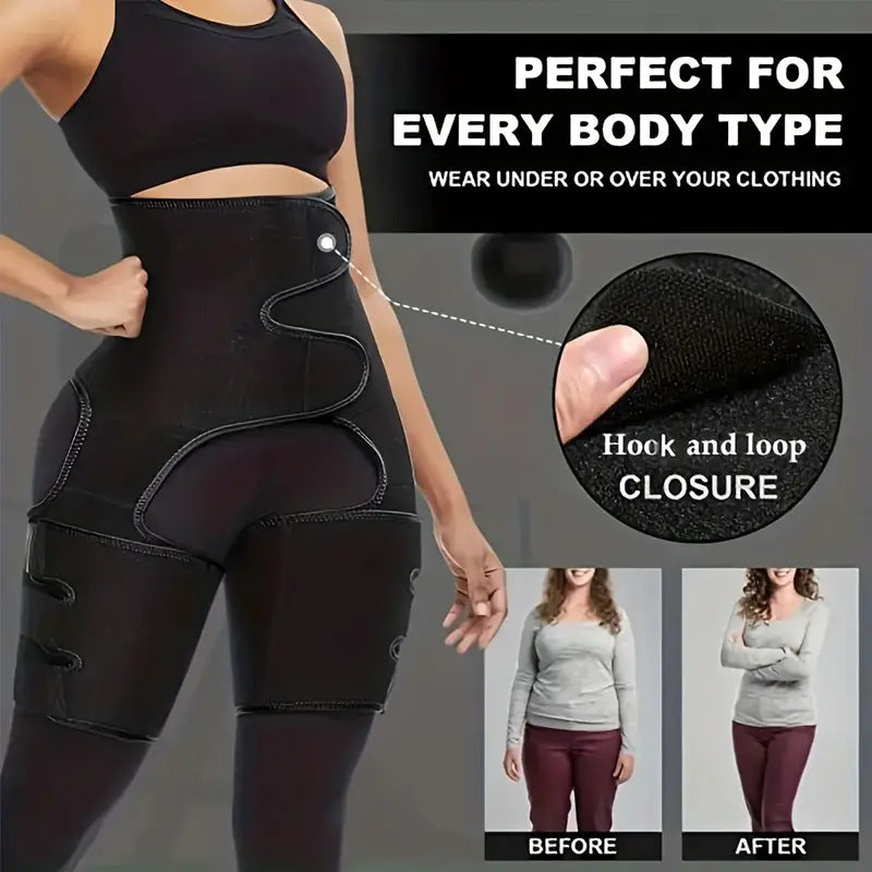 Pink Women's 3-in-1 Body Shaper: Waist Cincher, Thigh Slimmer, Glute Lifter - Workout Gear (Size : L/XL)