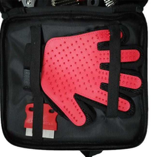 Dog & Cat Grooming Set - Multi-Tool Kit with Storage Case for Fur & Nail Care