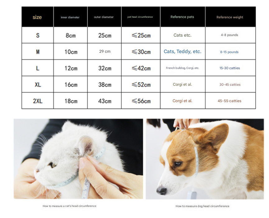 Yellow Adjustable Soft Elizabethan Collar for Pets - Comfortable Recovery Aid - L