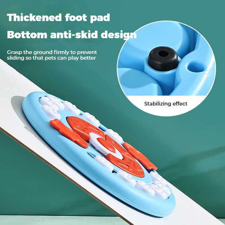 Blue Interactive Pet Puzzle Feeder Toy - Slow Eating & Mental Stimulation Game for Dogs & Cats