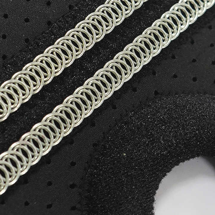 Black Adjustable Knee Brace Support (Pair) with Dual Spring Stabilizers & Patella Gel Pad - Non-Slip for Sports Running Hiking