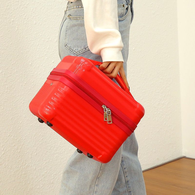 Yellow Leopard Pattern Durable Hard Shell Makeup Travel Case - Large Capacity Portable Cosmetic Organizer Box with Handle