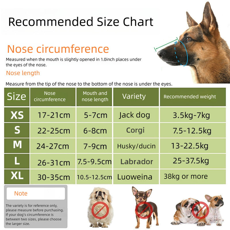 2 Pcs Size XL Grey Breathable Mesh Dog Muzzle - Anti-Barking, Biting & Chewing - Adjustable & Comfortable Nylon Muzzle for Dogs